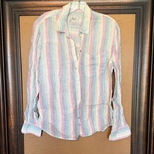 Rails Cotton Gauze Multicolor Striped Shirt